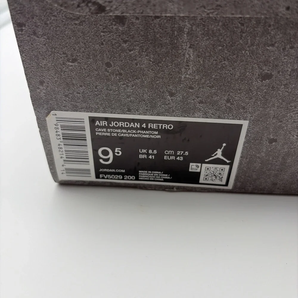 Size 9.5 - Air Jordan 4 Retro Cave Stone (FV5029-200)